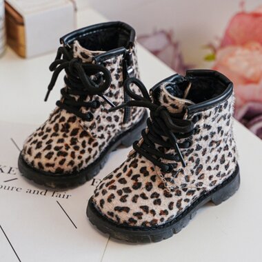 Kinderlaarzen Leopard Gevoerd Maat 19-24