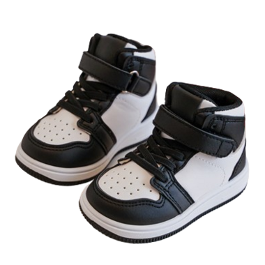 Hoge Kinder Sneakers Black&White Maat 18-23