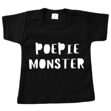 Gepersonaliseerd Baby T-Shirt Poepie Monster