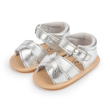 Babysandalen Lisa Silver Maat 18-21