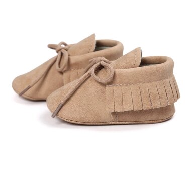 Baby Mocassin Fringe Paris Sand Maat 17-20