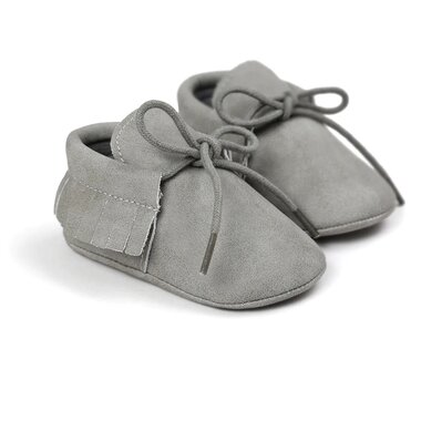 Baby Mocassin Fringe Paris Grey Maat 17-20