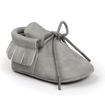 Baby Mocassin Fringe Paris Grey Maat 17-20