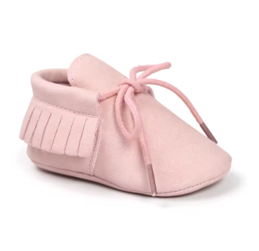 Baby Mocassin Fringe Paris Pink Maat 17-20