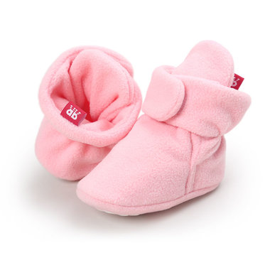 Baby Sloffen Fleece Roze Maat 17-21