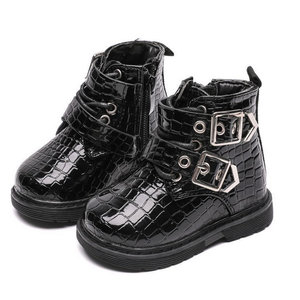 Stoere Biker Boots Croco met gespen